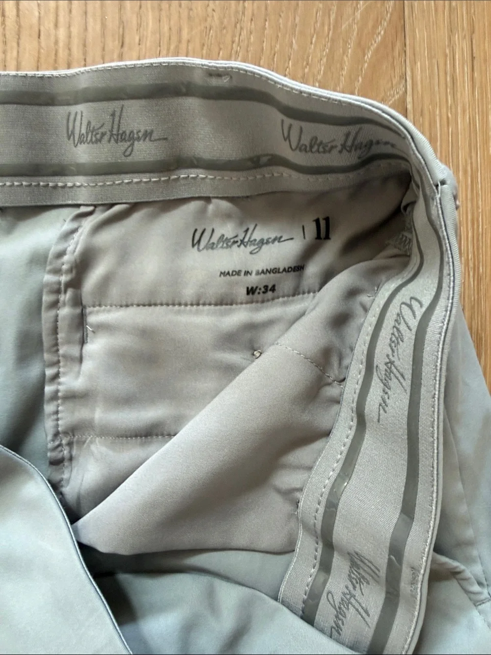 Walter Hagen Light Gray Flat-Front Men's Shorts